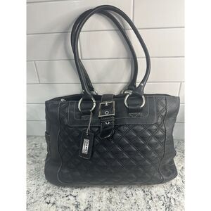 The Sak Pink Label Black Leather Off Shoulder Bag Purse